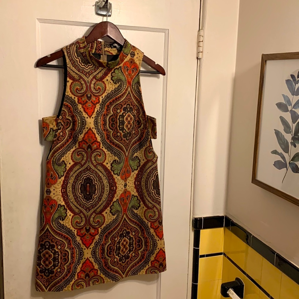 Suede material dress